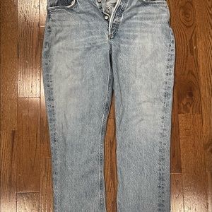 Agolde Riley High Rise straight Crop on Blur